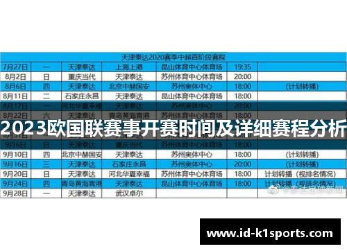 2023欧国联赛事开赛时间及详细赛程分析 2023欧国联赛事开赛时间及详细赛程分析